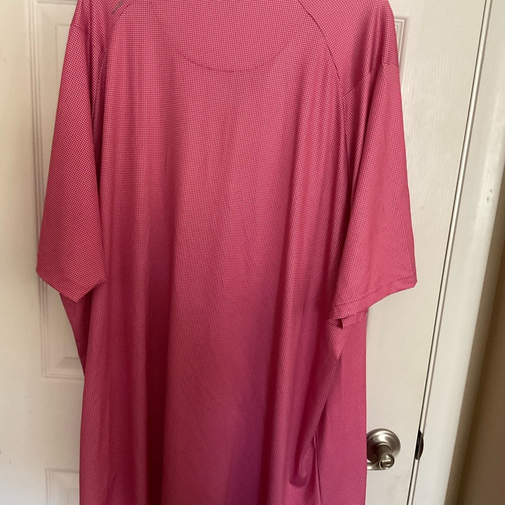 Callaway Crimson Checkered Pattern Button Down Sp… - image 1